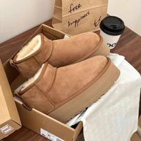 2025 New Women Snow Boots Casual Slip-on Botas Mujer Plush Warm Home Cotton Shoes Classic Winter Thick-soled Women's Ankle Boots 35