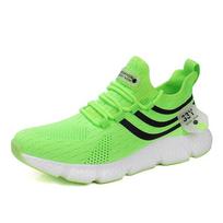 Men Lightweight Walking Sneakers Shoes Couple Footwear Tenis Masculino Summer  Mesh Breathable Casual Running Shoe 37 žalia