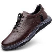 Non-Slip Walking Flats Genuine Leather Male Treking Footwear 2024 New Versatile Men's Casual Shoes Classic Outdoor Running Shoes 38 ruda