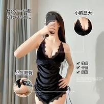 Sex Lingerie Sexy Near Golden Velvet Large Size Pure Desire Suspender Nightdress Husband and Wife Home Flirting Nightdress Set One size juoda