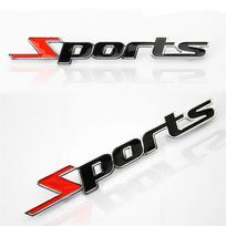 1 gabalas 3D metalinio sportinio logotipo automobilio sunkvežimio dekoratyvinio rašto ženklelio universalus lipdukas Small