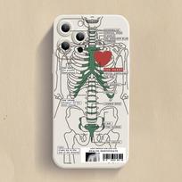 Juokingas kaukolės skeletas minkštas silikoninis dėklas Samsung Galaxy S23 S22 Ultra S21 Plus S20 FE Note 20 A13 A33 A53 A32 A52 A72 dangtelis A13 4G white