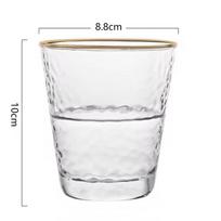 330ml 2 vnt. rinkinys Sulčių Pieno Puodeliai Skaidrus Šalto Gėrimo Bokalas Plaktuku Raštuotas Vyno Taurė Baro Gėrimų Indai Skaidri Kokteilių Taurė 2pcs
