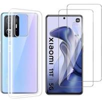 Case for Xiaomi 11T - 11T PRO and 2 Tempered Glass Screen Protector Phonillico® skaidri