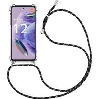 Case - Xiaomi - Redmi Note 12 Pro+ 5G - Scratch-Resistant - Transparent - Black Lanyard