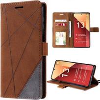 Protective case for Xiaomi Redmi Note 13 Pro 4G - E.F.CONNECTION - Brown Leather Effect - 360° Shockproof