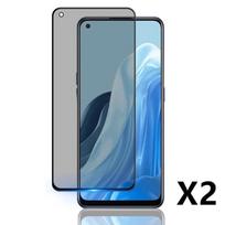 [2 pieces] Anti-spy Tempered Glass for OPPO Reno 7 - E.F.CONNECTION - Screen protector - Black
