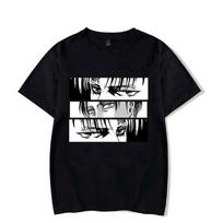Hot Levi Ackerman Print Short Sleeve T Shirts Women Unisex Casual Shirts Summer Anime Crew Neck T-shirts 4XL