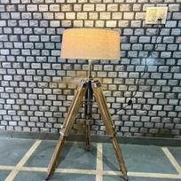 152,4 cm Modernus Medinis Trikojis Grindų Šviestuvas ABSORBED Natūralios Apdailos Svetainei