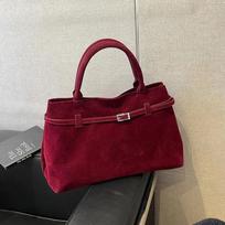 Ladies' Vintage Suede Large Capacity Design Style Cabas Underarm Versatile Tote Shoulder Bag