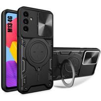 Shockproof Case - Samsung - Galaxy M13 - Black - Ring Stand - Camera Protection juoda