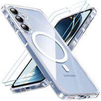Protective Case for Samsung Galaxy A36 5G - Transparent - Shockproof - 2 Tempered Glasses skaidri