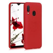 Case - kwmobile - Samsung Galaxy A20e - Non-slip - Silicone - Red raudona