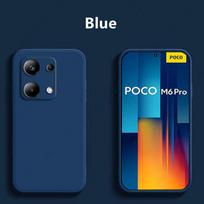 Dėklas Xiaomi Poco M6 Pro 4G Dėklas Xiaomi Poco M6 Pro 4G Funda Minkštas Silikoninis Para Capa Telefono Galinis Dangtelis Poco M6 Pro 4G For Poco M6 Pro mėlyna
