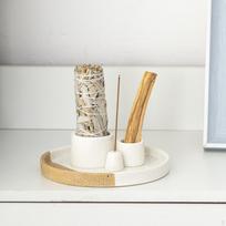 Incense Holder Palo Santo Table Centerpieces Desk Burner Handcrafted for Dining Room