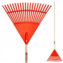KADAX Grass Leaf Rake With Wooden Handle 180cm