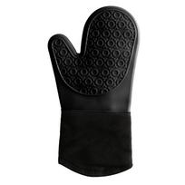 Non-Slip Silicone Oven Mitt Waterproof Heat Resistant Kitchen Gloves Long Cotton Bbq Oven Gloves for Barbecue Cooking Baking