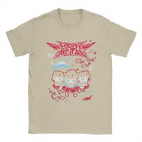 Babymetal Tokyo T Shirts Men's 100% Cotton Awesome T-Shirt Crew Neck Tee Shirt Short Sleeve Tops Gift S chaki