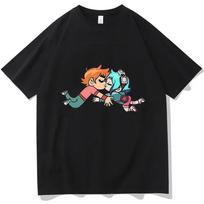 Streetwear Anime Scott Pilgrim Takes Off Graphic Tee Shirt Harajuku Manga T-Shirt Unisex Casual Oversized Cotton T Shirts Unisex 2XL