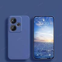 For Poco F6 Case Cover Xiaomi Poco F6 Capas New Liquid Silicone Shockproof Phone Back Bumper TPU Soft Case Poco F6 PocoF6 Fundas For Poco F6 mėlyna
