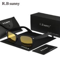 RBsunny UV400 Driving Women Sunglasses Polarized Square Glasses Classical Men‘s TR90 Night Vision Full Frame Eyewear juodai violetinė