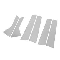 6Pcs Pillar Post Cover Trim Mirrored Finish Chrome Weather Resistant High Strength Door Window