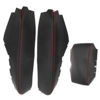 3pcs Center Console Armrest Pad Covers PU Leather Protectors Fit for Honda Civic 20162018