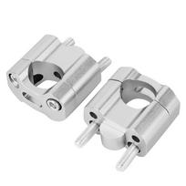 Pora 22mm28mm 18in 78in Motociklo Vairo Montavimo Gnybtai Pakėlikliai Adapteriai CNC Aliuminio LydinysSidabrinis sidabras