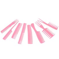 Hair Barber Comb Set Pink Professional Wide Tooth Comb Kit for Salon Hair Cutting Styling