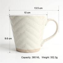 Premium 14oz Ceramic Mug Sesame Glaze Matte Finish Elegant Durable Design Perfect for Coffee Milk Tea Home Office Modern Cup 301-400ml dramblio kaulas
