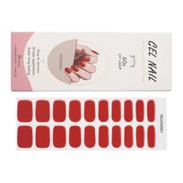Red Gel Nail Art Sticker Semi-curing Lamp Nail Polish Nail Polish Nail Sticker Full Gel Nail Art Sticker normal specification