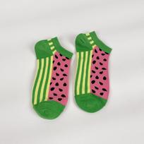 1 Pair Stylish On-Trend Style Vibrant Watermelon  Socks - Adorable and Fashionable Design, Low-Cut Ankle Length  Comfort, Soft One Size