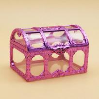 Vintage Transparent Pirate Treasure Storage Box Candy Trinket For Jewelry rožinė raudona spalva