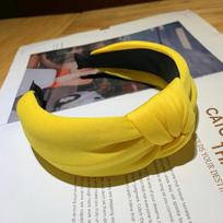 PROLY New Fashion Hairband For Women Solid Color Soft Sponge Headband Center Knot Headwear Spring Summer Hair Accessories