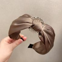 PROLY New Fashion Women's Headband Center Knot Shining Rhinestone Hairband Wide Side Fresh Headwear Hair Accessories