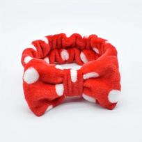 1pc Korean version floral leopard pattern polka dot stripes coral fleece washcloth coral fleece butterfly hairband