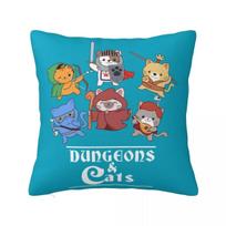 Rpg and Cats Pillowcase Polyester Cushion Cover Gift Throw Pillow Case Cover Home Zipper 30x30cm smėlis