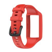 Dirželis Honor Band 6 silikoninis sportinis laikrodžio apyrankė juoda plieninė sagtimi apyrankė Huawei Band 7/6 su laikrodžio rėmelio apsauga For Huawei Band 6
