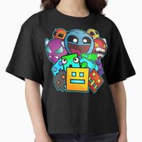 Summer Women Casual Shirts Short Sleeves Geometric Dash Boxy Black Cotton Tees Oversized T-shirts S balta