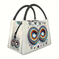 Vibrant Cartoon Insulated Lunch Bag - Reusable, Portable, and Spacious for School, Office, Picnics, Beach Outings, and Hiking 28x17x16CM