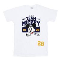 Disney Womens/Ladies Mickey Mouse Team Mickey Cotton T-Shirt XXL balta