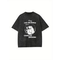 Stylish Men's Cotton Frog Ranch Dressing Short Sleeve T-Shirt - Comfortable and Breathable S