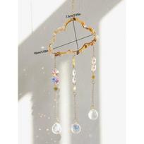 Cloud Suncatcher Wall Hanging Crystal Wind Chime Rainbow Maker Light Catcher Car Accessories Christmas Home Decor Sun Catcher white