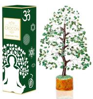 Crocon žaliasis aventurinas brangakmenių medis Feng Shui figūrėlė pinigų bonsai čakrų balansavimas sėkmė Reiki gydymo kristalai dekoracija 10-12 gray