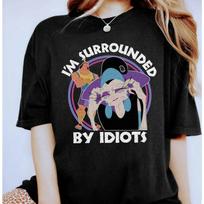 Vintage Disney The Emperors New Groove villain Yzma Cronk surrounded by idiots shirt Tshirt Unisex base shirt for all seasons S