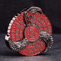 Fingertip Gyro Roulette Dice for Dungeons and Dragons, DND Spinner Metal Dice, Dragon Compass Dice Set For Gifts raudona