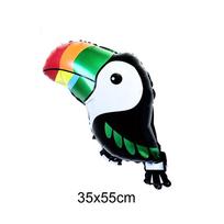 Summer Hawaii Theme Party Supplies Toucan Helium Balloons Banner Green & Multicolor Tropical Toucan Party Decoration Favors