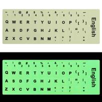 English Russian Letter Spanish Keyboard Stickers Protective Film Alphabet Layout Luminous Spanish