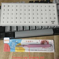 Thai Japanese Language Keyboard Stickers For Universal Type Desktop And Laptop Computers Transparent Side-Engraved Stickers