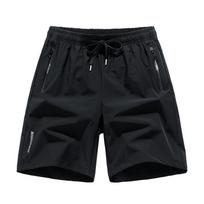 Men's Sports Shorts, Men's Summer Thin Men's Casual Pants, Quick Drying Shorts, Five Quarter Pants 2XL juoda